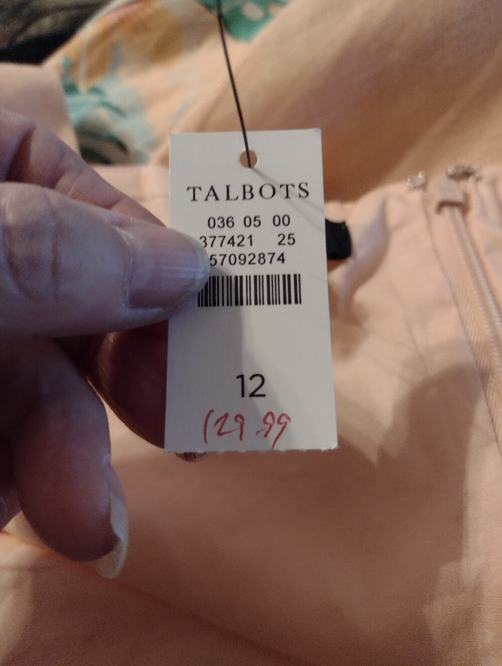 Talbots Linen Blend Peach Maxi Sundress Women's 12 Sunset Horizon Tropical NWT - Picture 3 of 6